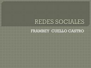 REDES SOCIALES