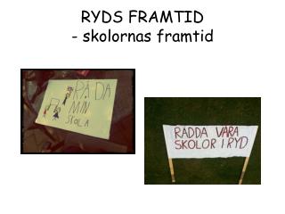 RYDS FRAMTID - skolornas framtid