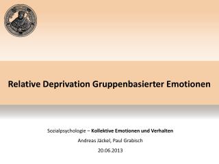 Relative Deprivation Gruppenbasierter Emotionen