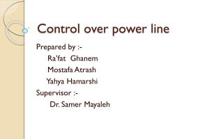 Control over power line