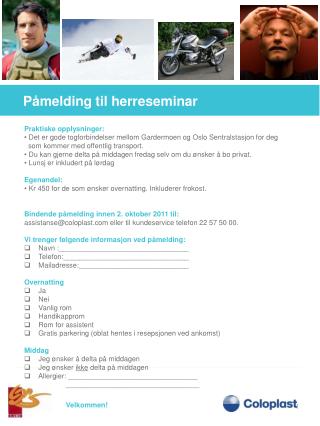 Påmelding til herreseminar