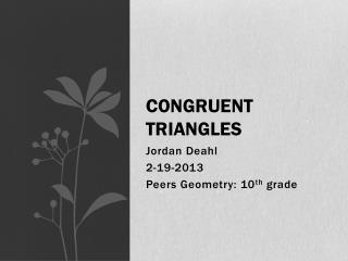 Congruent triangles