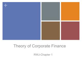 Theory of Corporate Finance