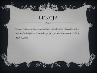 Lekcja