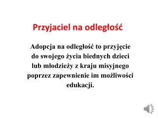 Przyjaciel na odległość