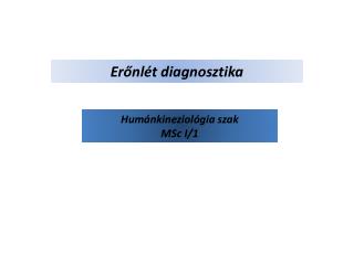 Erőnlét diagnosztika