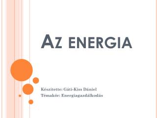 Az energia