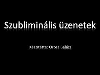 Szubliminális üzenetek