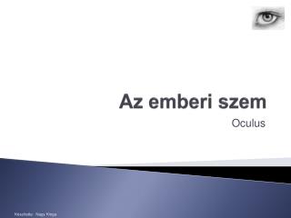 Az emberi szem