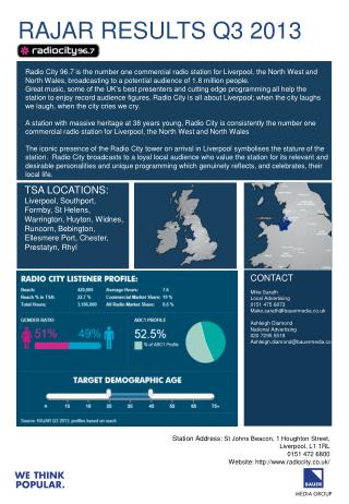 RAJAR RESULTS Q3 2013