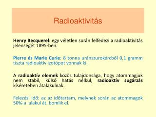 Radioaktivitás