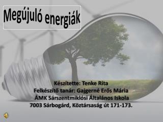 Megújuló energiák