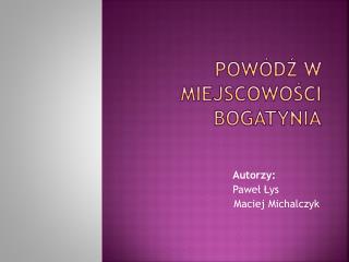 Powódź w miejscowości Bogatynia