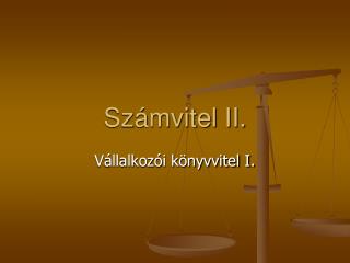 Számvitel II.