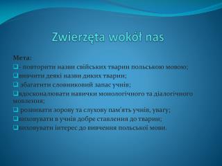 Zwierzęta wokół nas