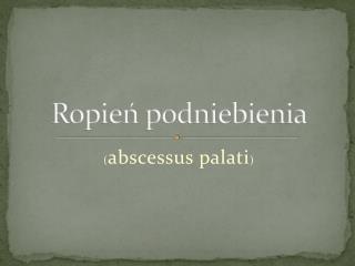 Ropień podniebienia