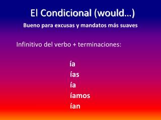 El Condicional (would…)