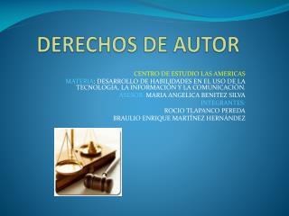 DERECHOS DE AUTOR