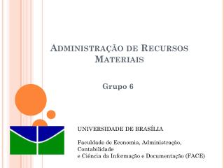 Administração de Recursos Materiais