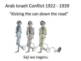 Arab Israeli Conflict 1922 - 1939