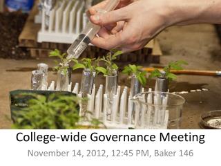 College-wide Governance Meeting