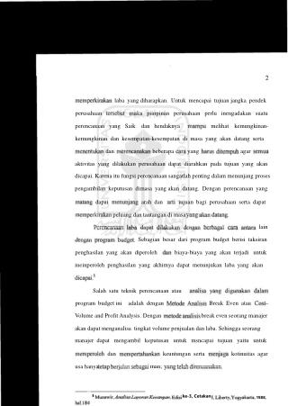 laba yang diharapkan. Untuk mencapai tujuan jangka pendek