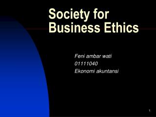 Society for Business Ethics