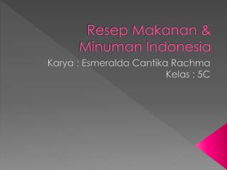 Resep Makanan &amp; Minuman Indonesia