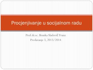 Procjenjivanje u socijalnom radu