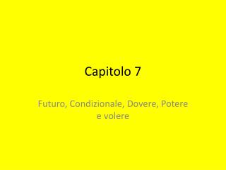 Capitolo 7