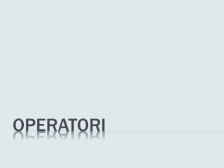 operatori