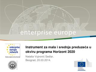 Instrument za mala i srednja preduzeća u okviru programa Horizont 2020