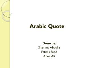 Arabic Quote