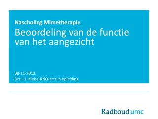 Nascholing Mimetherapie