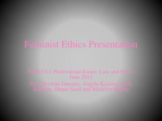 Feminist Ethics Presentation