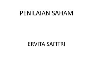 PENILAIAN SAHAM