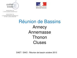 Réunion de Bassins Annecy Annemasse Thonon Cluses