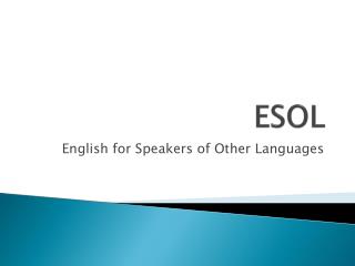 ESOL