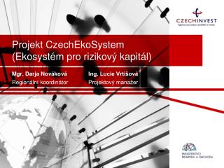 Projekt CzechEkoSystem (Ekosystém pro rizikový kapitál)