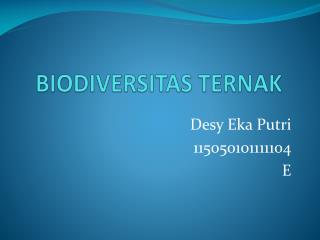 BIODIVERSITAS TERNAK