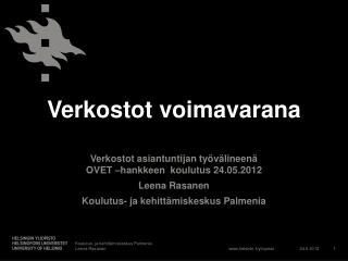 Verkostot voimavarana