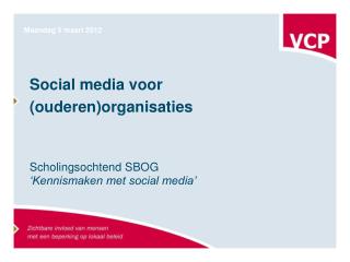 Social media voor (ouderen)organisaties