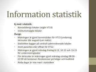 Information statistik