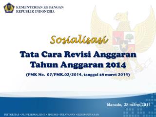 Tata Cara Revisi Anggaran Tahun Anggaran 201 4