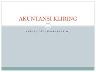 AKUNTANSI KLIRING