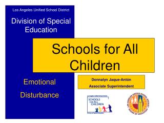 Los Angeles Unified School District Division of Special Education