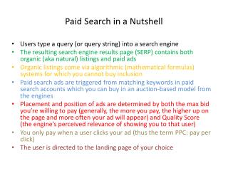 Paid Search in a Nutshell