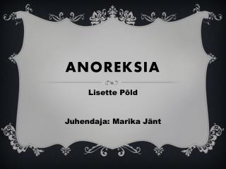 ANOREKSIA