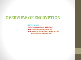 OVERVIEW OF ENCRYPTION