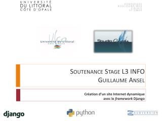 Soutenance Stage L3 INFO Guillaume Ansel